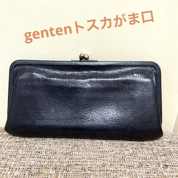 genten 겐텐 토스카 가마구치 장지갑 네이비 블랙