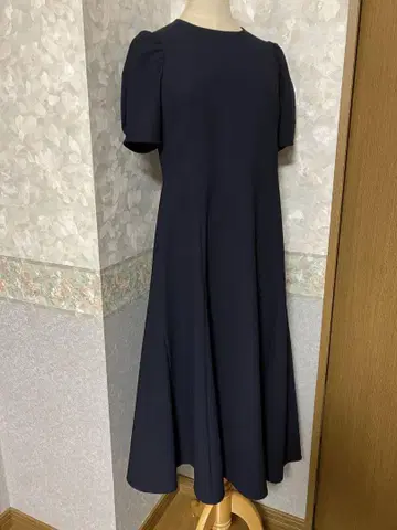 AMACA 택 포함 새상품 네이비 플레어 롱 원피스 M 38 28000엔