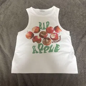 JW ANDERSON 탱크탑 티셔츠 BAD APPLE