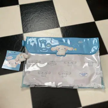산리오 시나모롤 뺨이 통통한 플랫 케이스 클리어 파우치