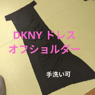 DKNY 오프숄더 드레스 P 블랙