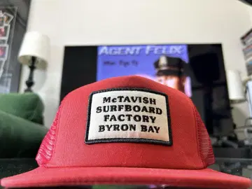 호주 McTavish Surf 서핑 메쉬 캡 레드