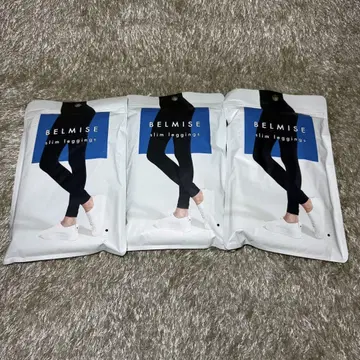 BELMISE 슬림 레깅스 3종 세트 블랙