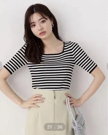 프로포션 2웨이 스퀘어 리브 니트