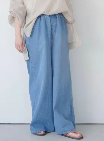 meri 릴랙스 와이드 데님 팬츠 미리