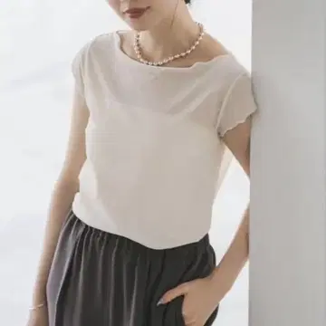 noble 시어 벨로아 캡 슬리브 티셔츠