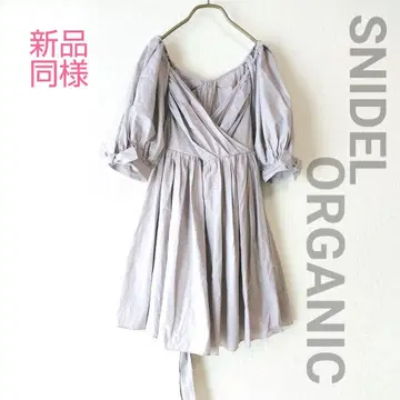 새상품급 SNIDELORGANIC 스나이델 오가닉 튜닉 블라우스 리본