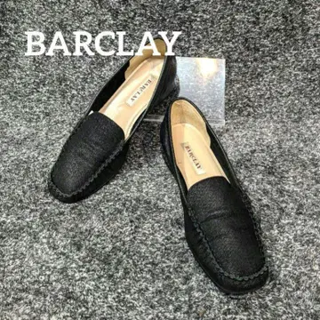 버클레이 BARCLAY 가죽 모카신 로퍼 이종 소재 펌프스