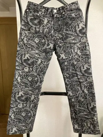 XLARGE 디스차지 프린트 데님 팬츠
