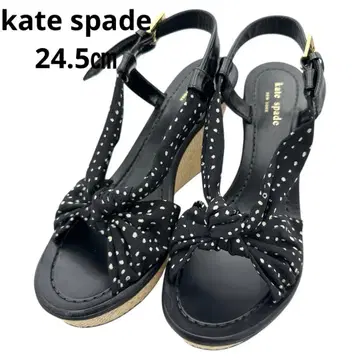 Kate spade 물방울 패턴 리본 포함 플립플랍 샌들 24.5cm