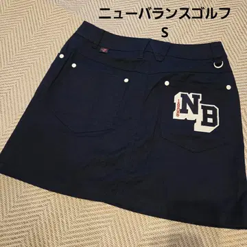 뉴발란스 골프 S 스커트 네이비 미니 골프 로고