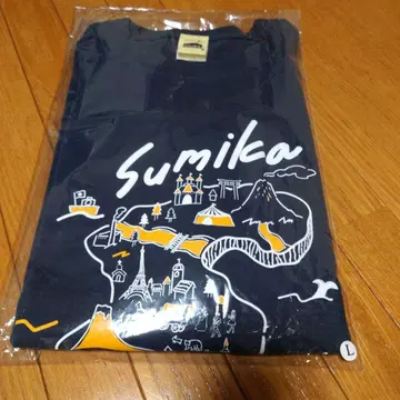 sumika 지도 티셔츠 네이비 컬러 L 사이즈