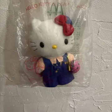 헬로키티 봉제 인형 파랑 오버롤
