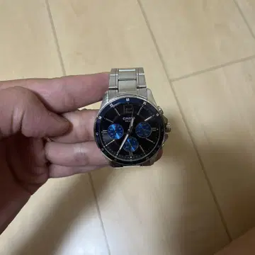 CASIO 크로노그래프 시계 블랙/실버
