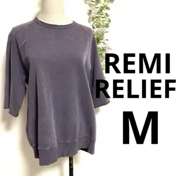 REMI RELIEF (레미 릴리프) 컷오프 반팔 맨투맨 퍼플