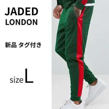 레어 Jaded London 사이드 라인 팬츠 그린 L