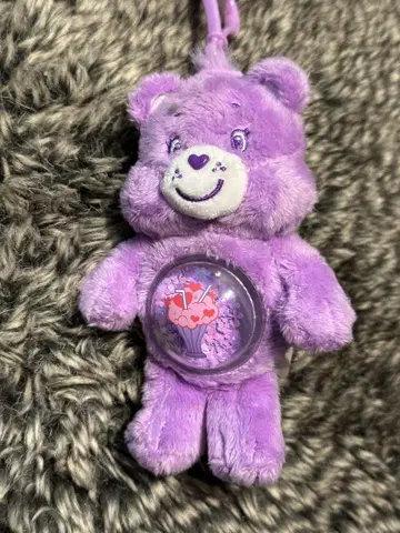 케어 베어 키링 보라색 약 10cm