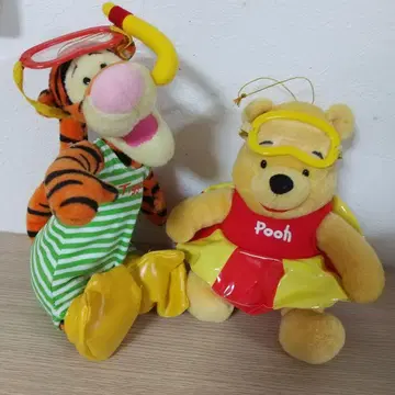 푸우 티거 봉제 인형 세트