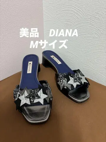 DIANA 다이애나 오픈토 샌들 힐 별 라메 파티