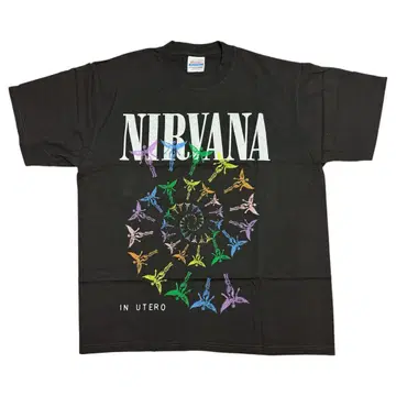 닐바나 NIRVANA IN UTERO 티셔츠 블랙
