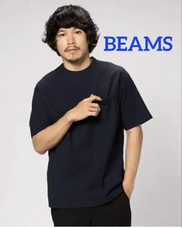 BEAMS / 우븐 포켓 티셔츠 L