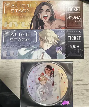 ALIEN STAGE 티켓 & 아크릴 코스터 루카 효나