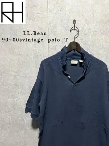 [구제 의류] L.Lbean 90~00s 원 포인트 피케 셔츠