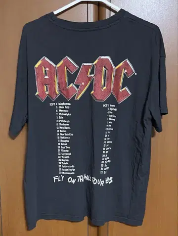 ACDC 티셔츠 투어 티셔츠 밴딩 티셔츠