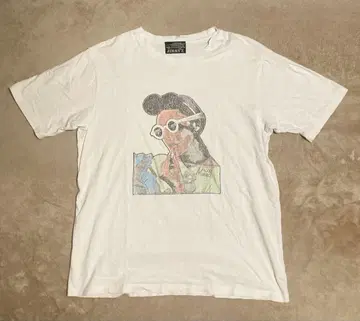 JIMMY'Z 티셔츠 화이트 갈라짐 가공
