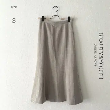 뷰티 앤 유스] 플레어 롱 스커트 [S] 베이지 내추럴
