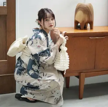 utatane 유카타 월하 미인의 철 네이비 염색