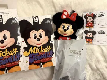 POPMART Mickey Minnie 봉제 인형 키체인