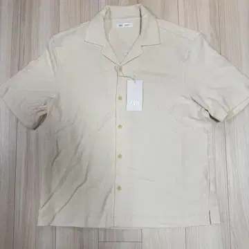 ZARA 자라 텍스처 셔츠 반팔 L 사이즈