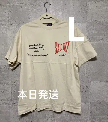SAINT 크림색 티셔츠