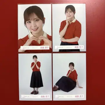 사쿠라자카46 브로마이드 엔도 리코 피케 셔츠 코디 컴프