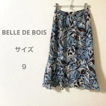 BELLE DE BOIS 꽃무늬 플레어 롱 스커트