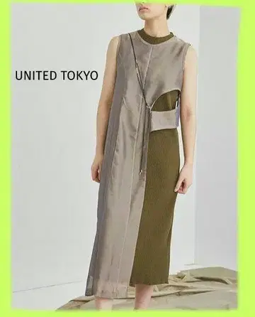 UNITED TOKYO 슬래시 레이어드 원피스
