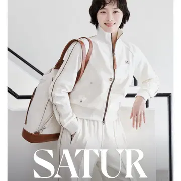 미사용 새상품 SATUR 화이트 더블 지퍼 후드티 유니섹스