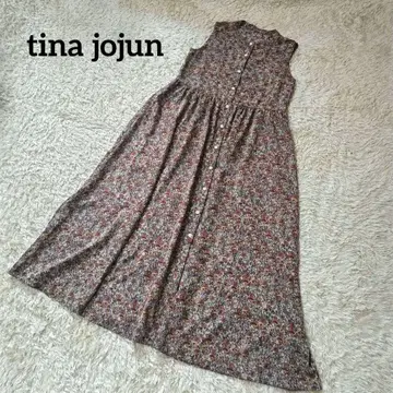 새상품급 tina jojun 티나 조준 원피스 슬리브리스 꽃무늬