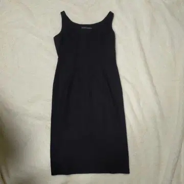 RALPH LAUREN 슬리브리스 무릎 기장 원피스 블랙