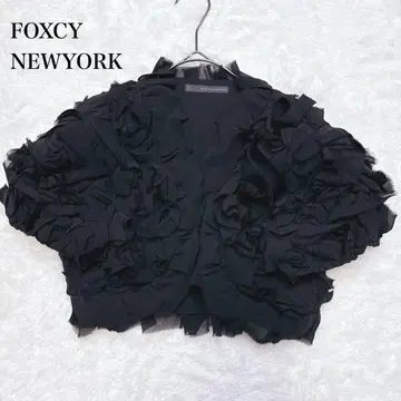 새상품급 FOXEY NEWYORK 폭시 볼레로 가디건 리본 프릴