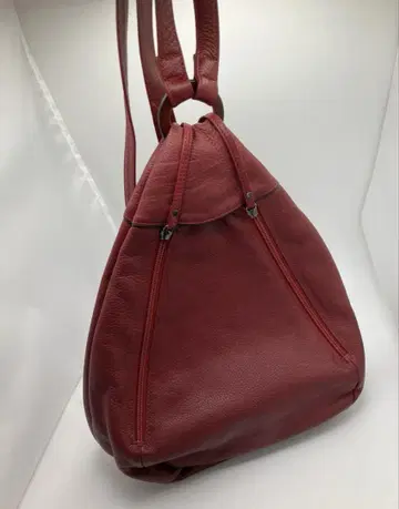 빨간색 가죽 백팩 핸드백 인도산