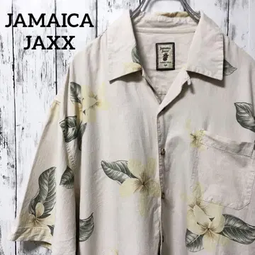C2125 JAMAICA 알로하 셔츠 실크 오픈 카라 셔츠 플라워
