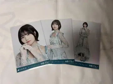 노기자카46 나카니시 아루노 브로마이드 네이블 오렌지 의상 3종 컴프