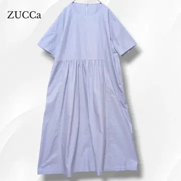 24년 모델 ZUCCa 주카 셔츠 원피스 스트라이프 롱 맥시 길이