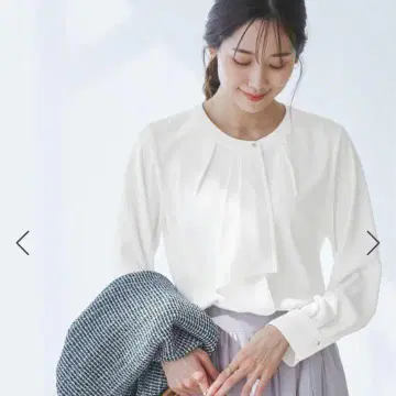 로페피크닉 긴팔 보타이 블라우스 화이트 화이트