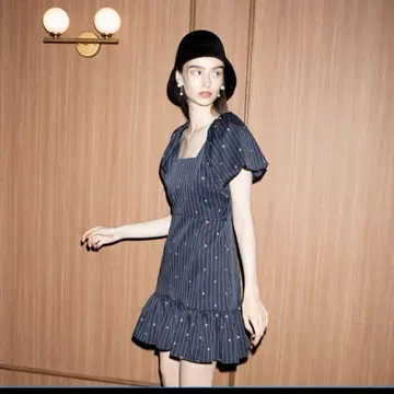 eimy istoire 벌룬 슬리브 미니 원피스