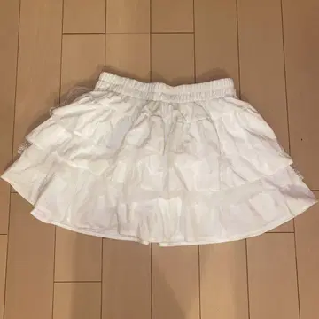 프릴 미니 스커트 화이트