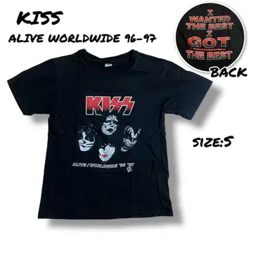 KISS ALIVE WORLDWIDE 96-97 밴딩 락 티셔츠