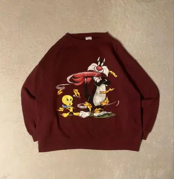 Vintage Looney Tunes 맨투맨 트레이닝복 구제 의류 M
